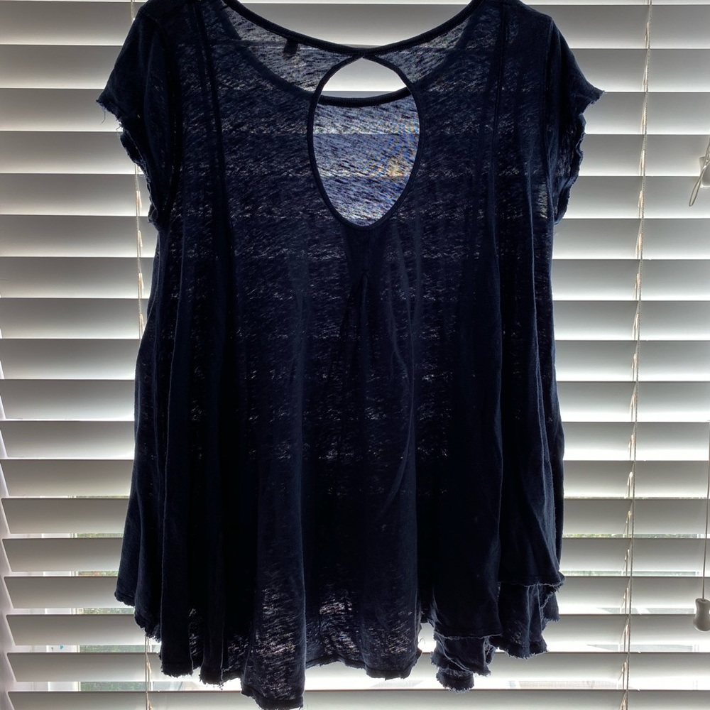 Free People blue flowy top, size xs